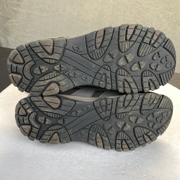 Merrell Boy's Moab 3 Mid Waterproof Hiking Shoe, Boulder/Red, Size 7 US Big Kid - Picture 4 of 16